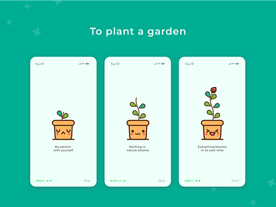 To plant a garden @dailyui @design @ui app cute design flat illustration illustrator minimal plant xd