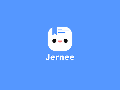 Jernee_App icon design @dailyui @ui appicon blue cute design happy icon illustrator journal kawaii logo ui ux vector