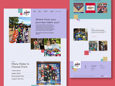 Journey Quilt - web design