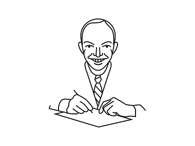 Eisenhower - vector line illustration