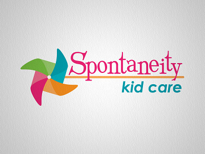 Spontaneity Kid Care | logo design child care day care logo logo design oklahoma pinwheel retro