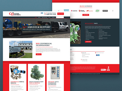 Centrifugal Technologies - Website Design air compressors centrifugal clean design red update web web design website