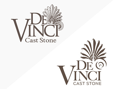 Logo Modification architecture branding classical design engraved floral logo stone traditional update