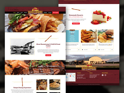 Barnstormer's Grill - Web Design airplanes design event center food grill restaurant retro web web design website