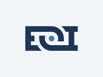 EOI - Logo Design blue branding clean consulting design eye logo logotype