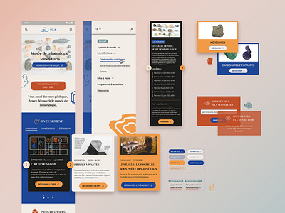 Mineralogy museum, Paris app branding design graphic design mobile app patterns responsive design ui userexperience userinterface ux webdesign website