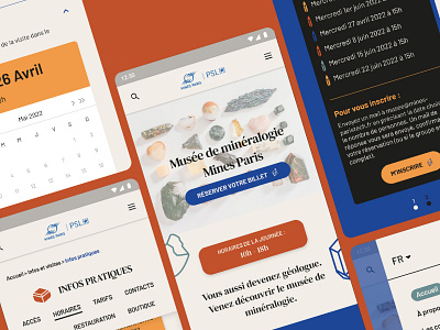 Mineralogy museum, Paris app branding design graphic design mobile app patterns responsive design ui userexperience userinterface ux webdesign website