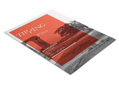 Tipping Point: Sunday Bulletin Print Design archeology brochure bulletin church layout letters orange point print revelation sunday tipping