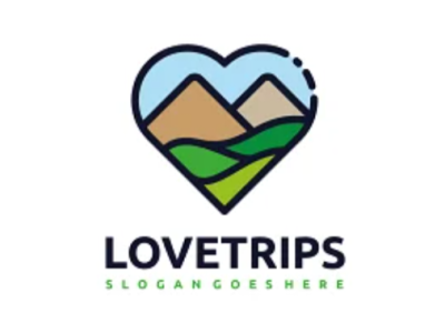 Love Trip Logo 3d animation app branding design graphic design illustration logo ui vector