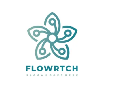 Flowertch Logo 3d animation app branding design graphic design illustration logo motion graphics ui vector