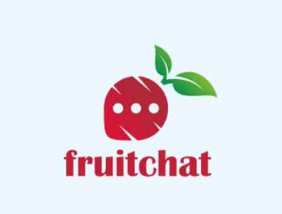 Fruit Chat Logo 3d animation app branding design graphic design illustration logo motion graphics ui vector