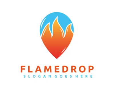 Flame Drop Logo 3d animation app branding design graphic design illustration logo motion graphics ui vector