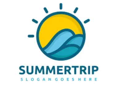 Summer Trip Logo 3d animation app branding design graphic design illustration logo ui vector