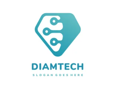 Diamond Tech Logo 3d animation app branding design graphic design illustration logo motion graphics ui vector