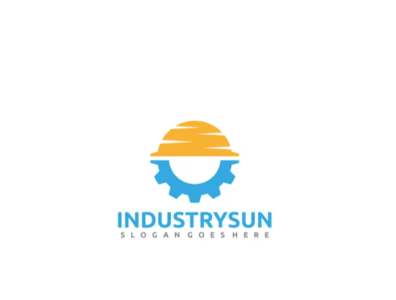 Industry Sun Logo 3d branding design ui vector