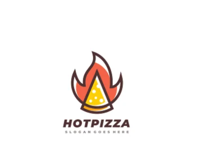 Hot Pizza Logo 3d animation branding design graphic design illustration logo motion graphics ui