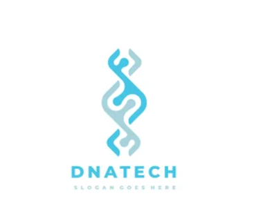 DNA tech Logo 3d animation branding graphic design illustration logo motion graphics ui