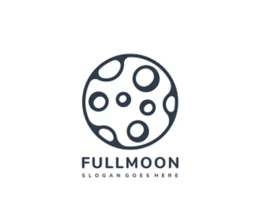 Full Moon Logo 3d animation branding design graphic design logo ui