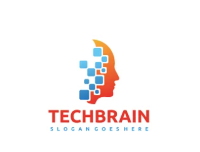 Tech Brain Logo 3d animation branding design graphic design motion graphics ui