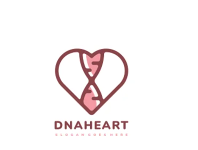 Heart DNA logo animation branding illustration logo