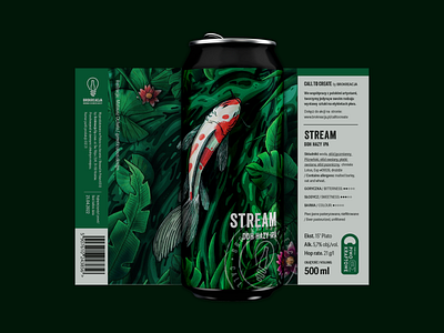 Stream - illustration for Brokreacja brewery craft beer graphic design illustration packaging procreate