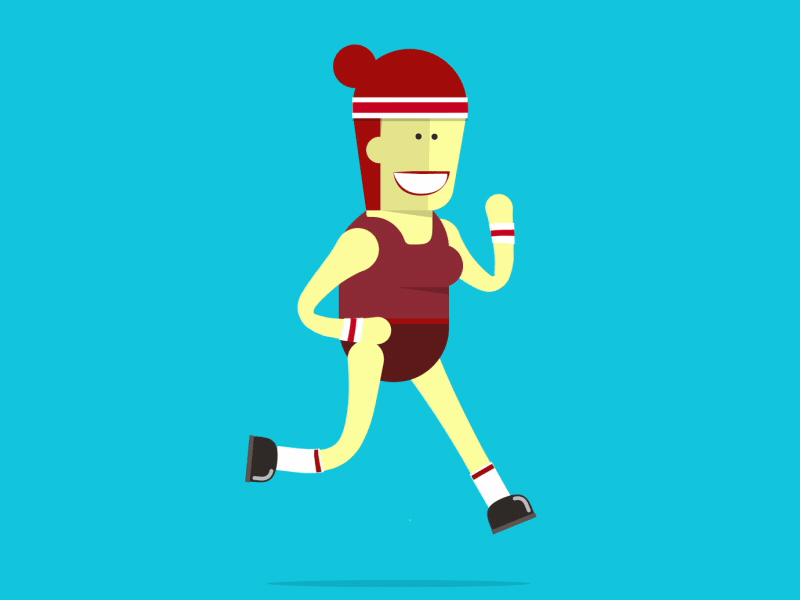 The Jogger 2d animation character animation gif runner