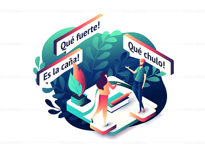 Illustration for book cover character design gradient illustration isometric ui ux vector