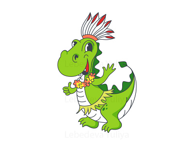 Character for an entertainment company branding character cute design dinosaur dragon funny illustration kid logo vector