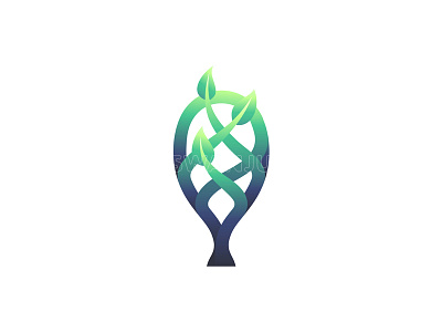 Tree symbol gradient growth logo logotype plant symbol tree