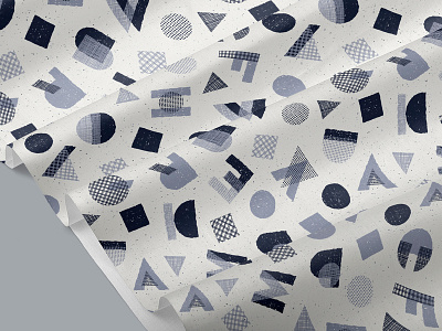 Geometry alphabet textile pattern