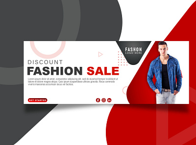 Web Banner for Fashion Sale ads adv banner advertising banner branding design fashion graphic design illustration sale social media social media banner typography vector visual ad web banner