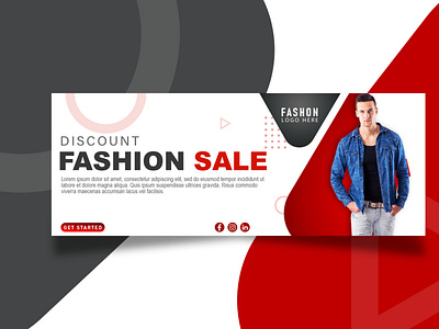 Web Banner for Fashion Sale ads adv banner advertising banner branding design fashion graphic design illustration sale social media social media banner typography vector visual ad web banner