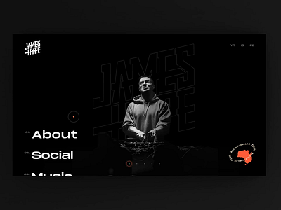 James Hype | DJ Concept idea dj landing page dj logo james hype motion design website