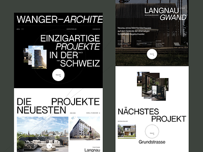 Wanger Architekten WebSite Design architect architect website architecture architecture company concept design studio interior design ui