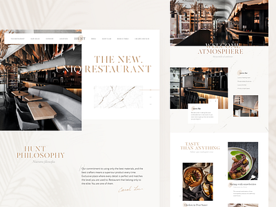 HUNT | Restaurant Landing Page