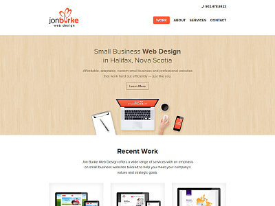 Jon Burke Web Design Homepage