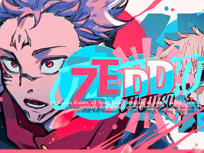 Anime Social Media Header - Jujutsu Kaisen anime banner branding design graphic design