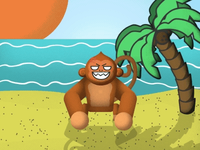 Angry Monkey 2d ae c4d character monkey