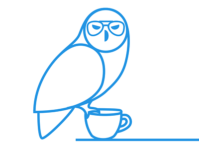 Owl Joe coffee design illustration logo owl vector