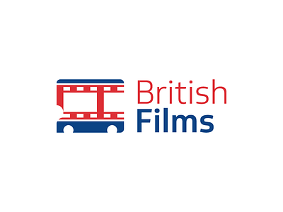 British Films british camera cinema double decker bus england film films logo movie negative space tape