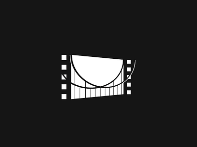 Bridge Films brand bridge cinema films frame identity logotype movie negative space tape