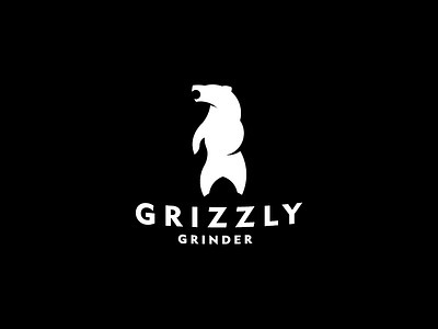 Grizzly Grinder bear brand circular grid grinder grizzly herb logo logotype