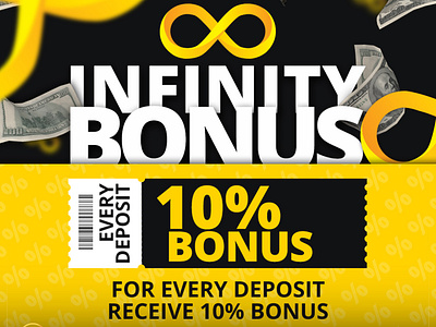 INFINITY BONUS advertising banner design graphic design social media