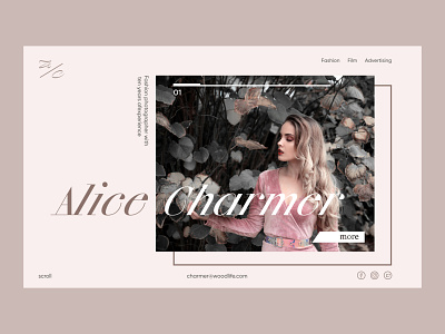 Website concept for a photographer design fashion figma homepage photography ui web woman