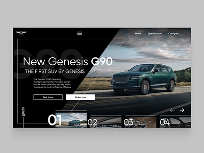 Genesis G90 auto design figma ui web