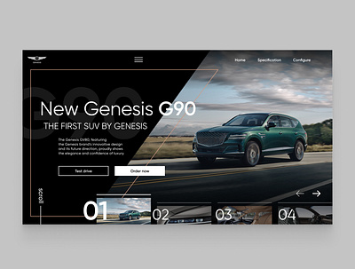 Genesis G90 auto design figma ui web