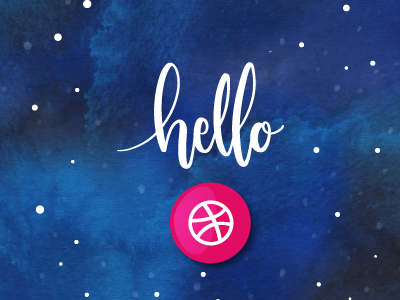 Hello Dribbble excited newbegining