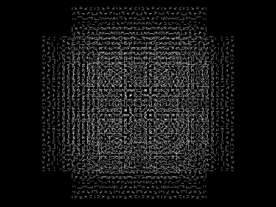 UNIPIXEL black white complex lineart minimal