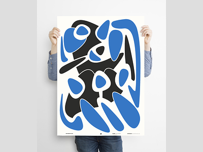 "Blue movement" blue digital illustration grahicdesign illustration minimal poster poster a day poster art vectorart