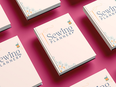 Sewing Planner Cover amazon book book cover book interior bookcover bookdesign bookgraphics bookmarketing brand book branding coverdesign design illustration kdpbookdesign logo stationeryaddict